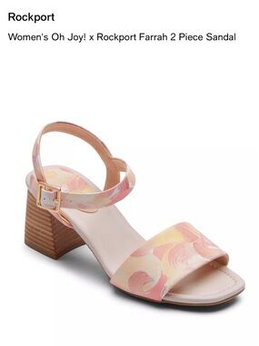 NWOB Rocketport Women's Oh Joy! x Rockport Farrah 2 Piece Sandal -Pink 9.5